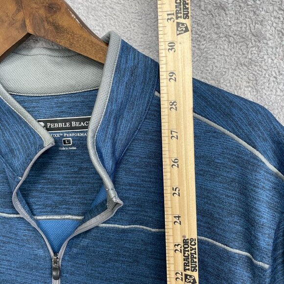 NWOT Pebble Beach Men's L Dry-Luxe Performance 1/4 Zip Pullover Sweatshirt - Picture 4 of 9